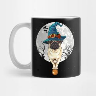 Halloween Pug Witch Funny Pugs Lover Gift Mug